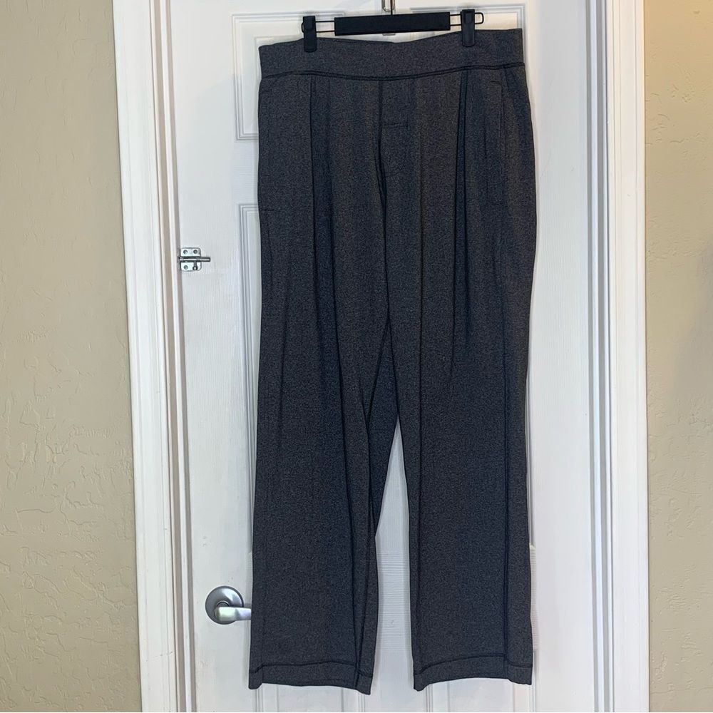 LULULEMON Men's Heathered Gray King Fu Flap Pocket Sweatpants Drawstring Size XL